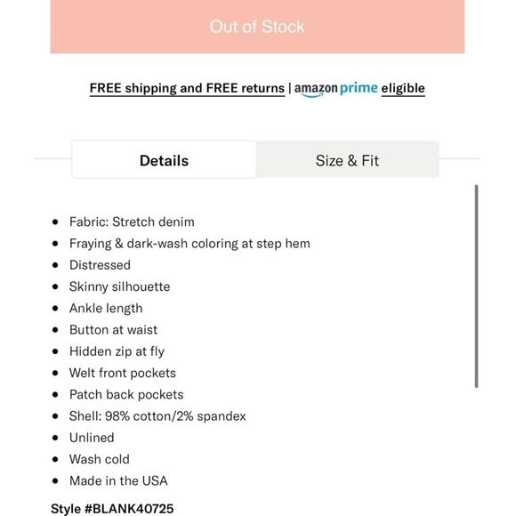 Blank NYC The Reade Skinny Crop Jeans - Picture 11 of 11